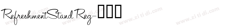 RefreshmentStand Reg字体转换